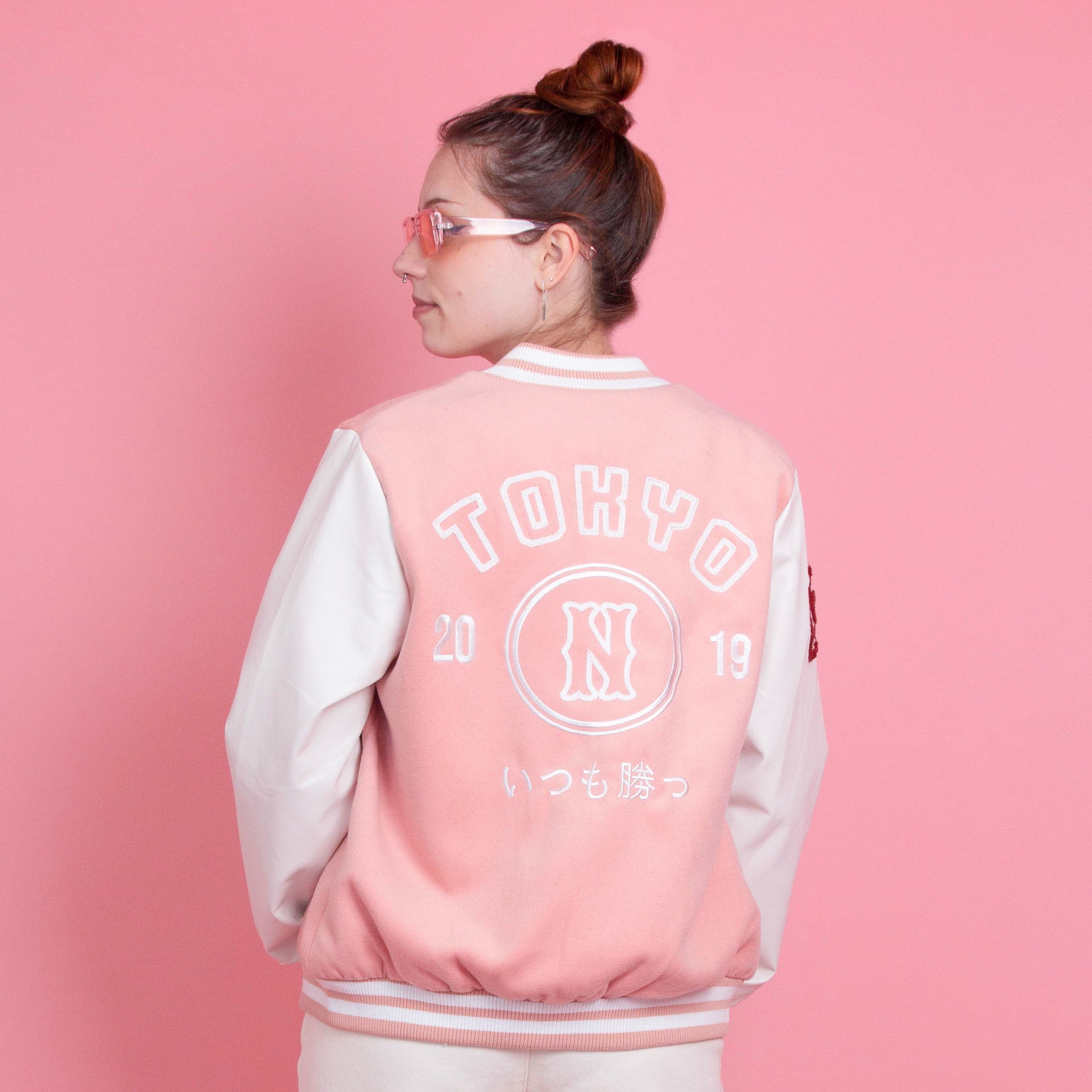 Pink baseball outlet jacket